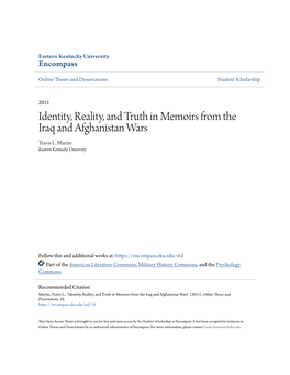Identity, Reality, and Truth in Memoirs from the Iraq and Afghanistan Wars Travis L