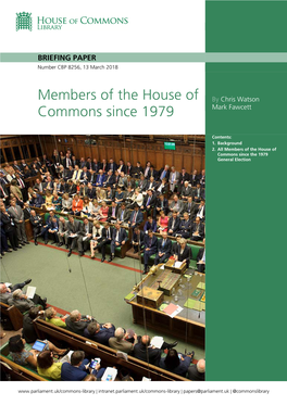 Members of the House of Commons Since 1979