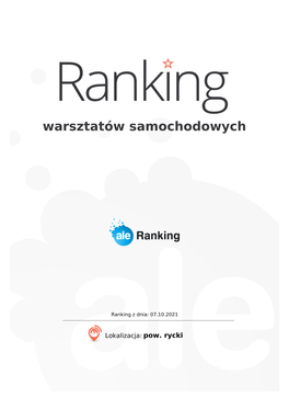 Lista Polecanych Warsztatów Samochodowych • Pow. Rycki