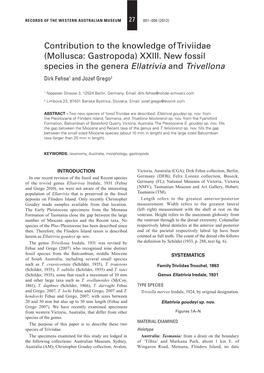 Contribution to the Knowledge of Triviidae (Mollusca: Gastropoda) XXIII