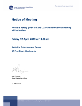 Notice of Meeting