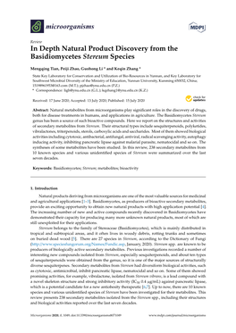 In Depth Natural Product Discovery from the Basidiomycetes Stereum Species