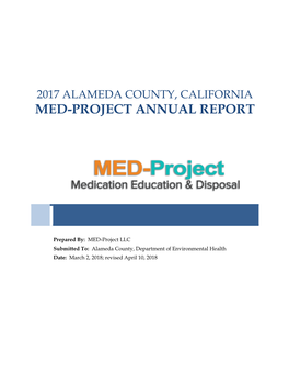 Alameda County MED-Project 2017 Annual Report 04.10.2018