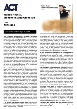 Marius Neset & Trondheim Jazz Orchestra