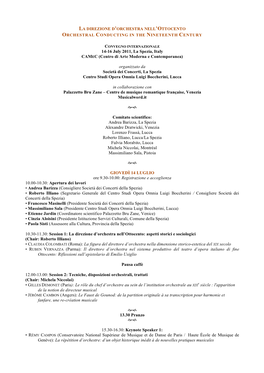 Convegno Orchestra