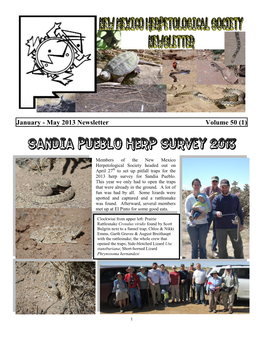 Sandia Pueblo Herp Survey 2013