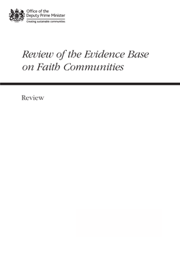 Review of the Evidence Base on Faith Communities