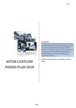 Aston Cantlow Parish Plan 2018