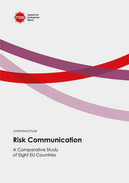 Risk Communication : a Comparative Study of Eight EU Countries