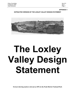 Loxley Valley Design Statement
