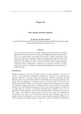 Chapter 10. Free Energy and Heat Capacity