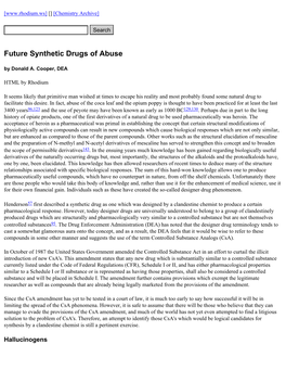 Future Synthetic Drugs of Abuse by Donald A