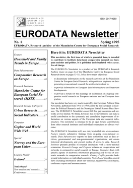 EURODATA Newsletter No