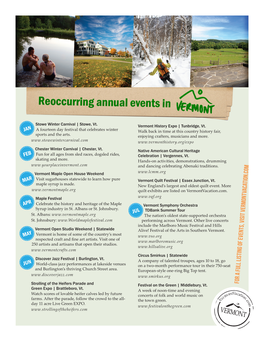 For a Full Listing of Events, Visit Vermontvacation.Com Green Expo | Brattleboro, Vt