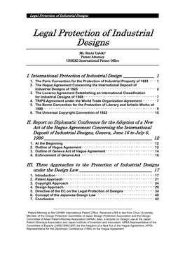 Legal Protection of Industrial Designs