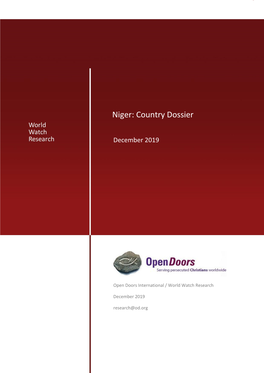 WWL 2020 Country Dossier Niger