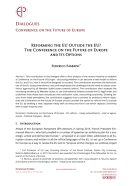 Dialogues Conference on the Future of Europe