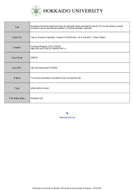 Necessity of Particular Seed-Borne Fungi for Seed Germination and Seedling Growth of Xyris Complanata, a Pioneer Monocot In