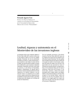 Lealtad, Riqueza Y Autonomía En El Montevideo De Las Invasiones Inglesas 23