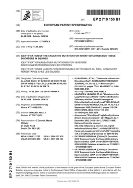 Identification of the Causative Mutation For