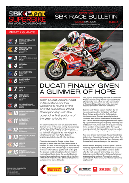Ducati Finally Given a Glimmer of Hope