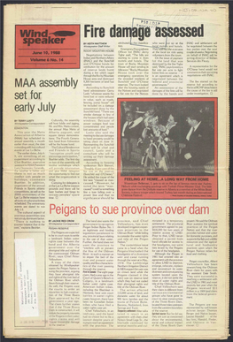 WINDSPEAKER, June 10, 1988, PAGE 3 CLOSE to HOME Alberta's Answer to Lubicon Issue Called Unworkable by Mcknight