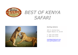 Gerling Safaris Best of Kenya