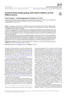 Archaean Basin Margin Geology and Crustal Evolution: an East Pilbara Traverse