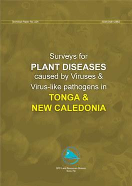 PLANT DISEASES Caused by Viruses & Virus-Like Pathogens in TONGA & NEW CALEDONIA