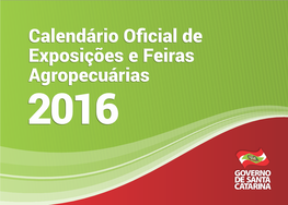 Calendário Oficial De Exposições E Feiras Agropecuárias Calendário