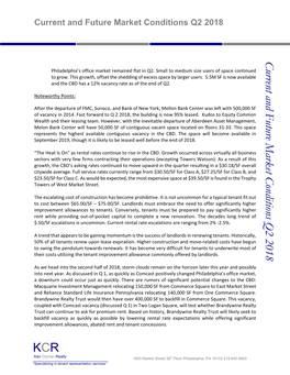 Current and Future Market Conditions Q2 2018