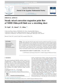 Steady Mixed Convection Stagnation Point Flow of MHD Oldroyd-B Fluid