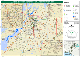 Lahore District Reference Map September, 2014