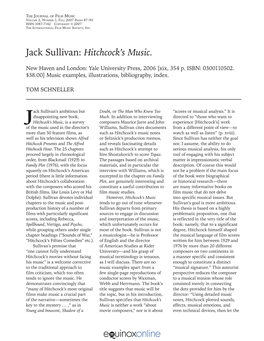 Jack Sullivan: Hitchcock's Music