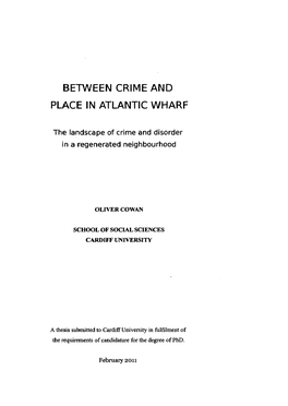 Between Crime and Place in Atlantic Wharf