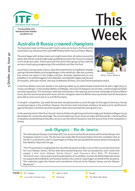 Australia & Russia Crowned Champions