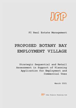 Proposed Botany Bay Employment Village