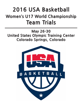2016 USA Basketball Team Trials