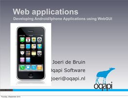 Web Applications Developing Android/Iphone Applications Using Webgui