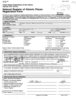 National Register of Historic Places Continuation Sheet Holman Field Administration Building, St