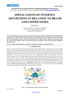 Implications of Internet Advertising in Relation To