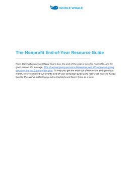 The Nonprofit End-Of-Year Resource Guide ______