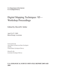 Digital Mapping Techniques '05—Workshop Proceedings