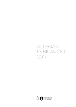 Allegati Di Bilancio 2017 Indice - Volume II