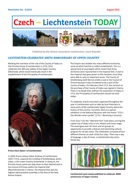 Lichtenstein Celebrated 300Th Anniversary of Upper Country