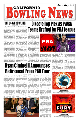 O'keefe Top Pick As PWBA Teams Drafted for PBA League
