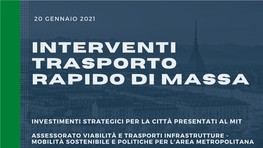 Investimenti Strategici Per La Città Presentati Al Mit