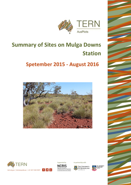 Summary of Sites on Mulga Downs Station