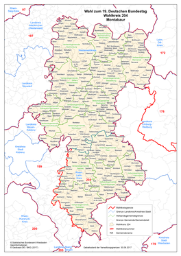 Wahl Zum 19. Deutschen Bundestag Wahlkreis 204 Montabaur