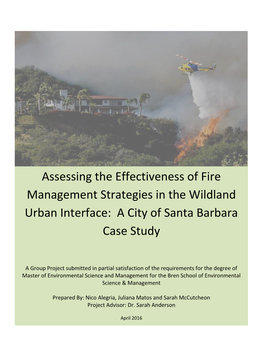 Assessing the Effectiveness of Fire Management